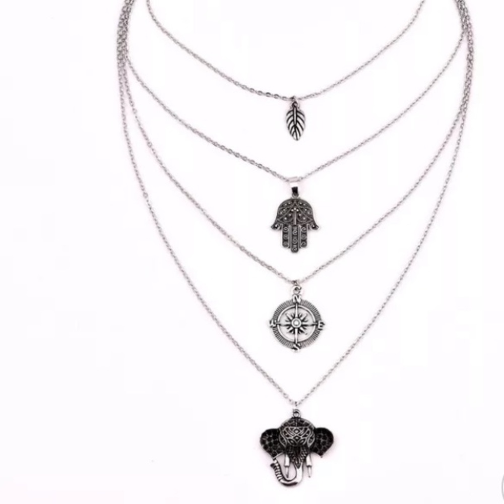 Indie “Wanderlust” Chic Bohemian Layered Necklace - Picture 3 of 7